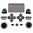PS4 Controller Sticks und Tasten Set - Transparent Schwarz