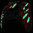PS5 Oberschale für BDM-010 BDM-020 Controller - Glänzend Design "Glow in Dark Scarlet Demon)"