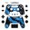 PS4 Gehäuse für JDM-001/ -010/ -011 /-020/ -021 Controller (Blue Splatter)