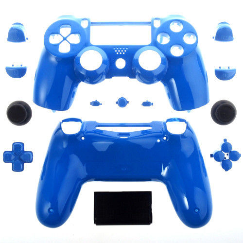 PS4 Controllergehäuse inkl. Mod Kit - Glänzend Hellblau