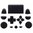 PS4 Controller Sticks und Tasten Set - Schwarz