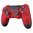 PS4 Oberschale für JDM-040 /-030 /-050 Controller - Transparent Soft Touch Rot
