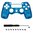 PS4 Oberschale für JDM-040 /-030 /-050 Controller - Transparent Soft Touch Blau