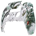PS5 Oberschale für BDM-010 BDM-020 Controller - Glänzend Design "Jade Dragon"